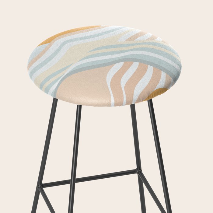 Retro Rainbow Summer Waves Stool Gallery Image 2