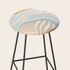 Retro Rainbow Summer Waves Stool Gallery Image 2