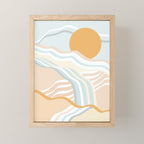 Retro Rainbow Summer Waves Mini Art Print Gallery Image 1