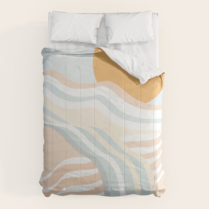 Retro Rainbow Summer Waves Comforter Gallery Image 1