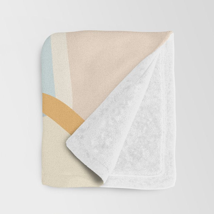 Retro Rainbow Summer Waves Throw Blanket Gallery Image 3