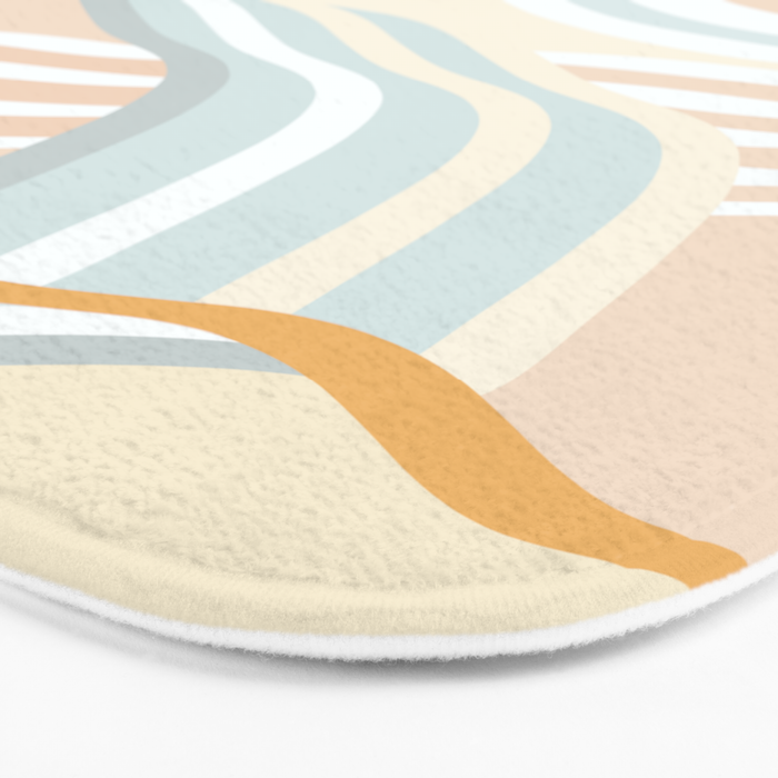 Retro Rainbow Summer Waves Bath Mat Gallery Image 3