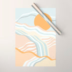 Retro Rainbow Summer Waves Wrapping Paper Gallery Image 1
