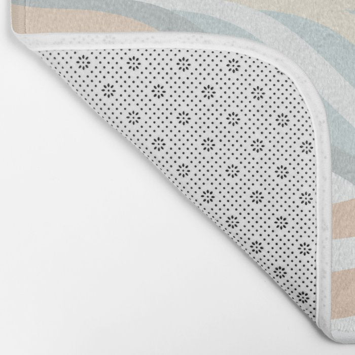 Retro Rainbow Summer Waves Bath Mat Gallery Image 2
