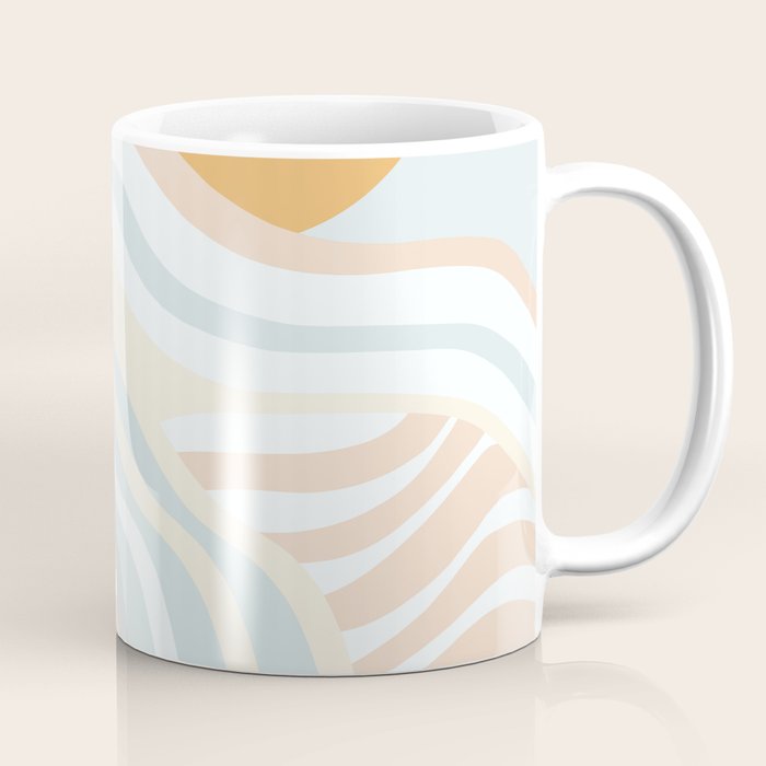 Retro Rainbow Summer Waves Coffee Mug Gallery Image 1