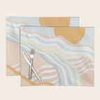 Retro Rainbow Summer Waves Placemat Gallery Image 1