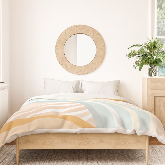 Retro Rainbow Summer Waves Duvet Cover Gallery Image 3