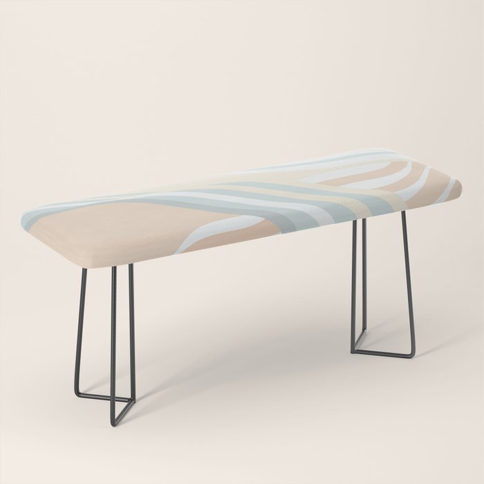Retro Rainbow Summer Waves Bench Gallery Image 1
