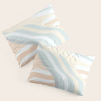 Retro Rainbow Summer Waves Pillow Sham Gallery Image 3