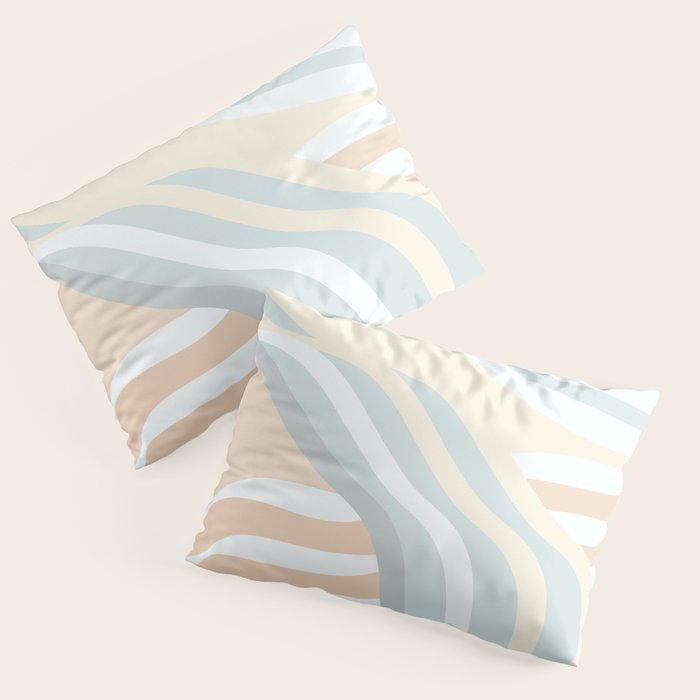 Retro Rainbow Summer Waves Pillow Sham Gallery Image 3
