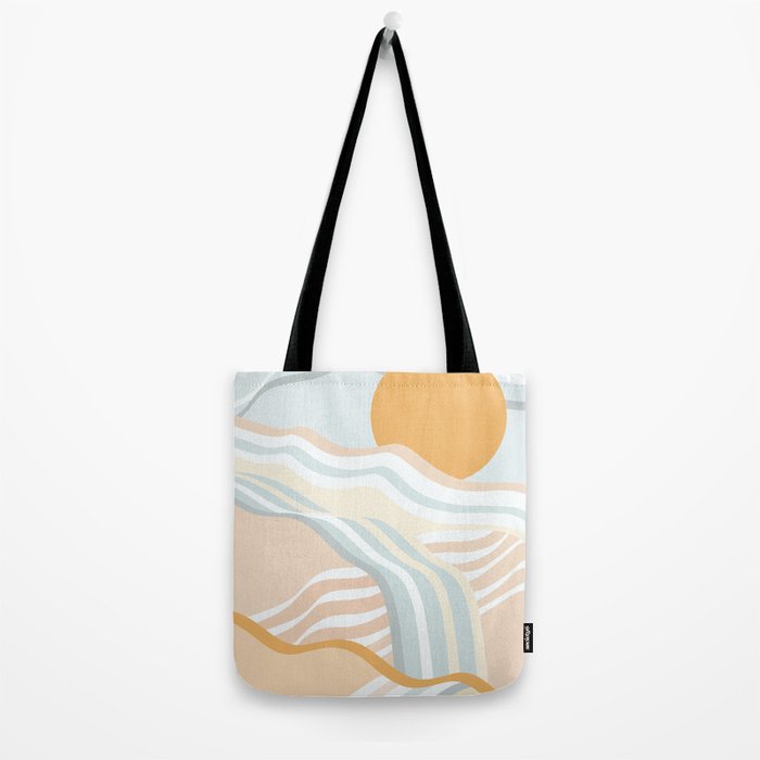 Retro Rainbow Summer Waves Tote Bag Gallery Image 2