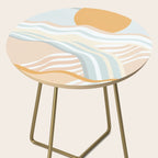 Retro Rainbow Summer Waves Side Table Gallery Image 2