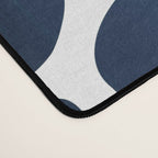 Floral Bloom, Dark Blue on White Desk Mat Gallery Image 4