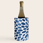 Floral Bloom, Dark Blue on White Wine Chiller Gallery Image 2