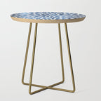 Floral Bloom, Dark Blue on White Side Table Gallery Image 1