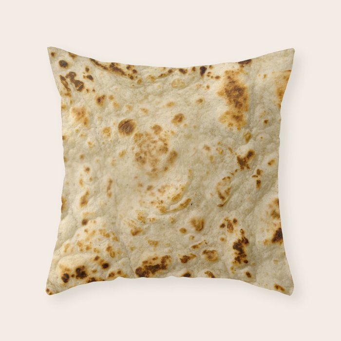 Burritos, Giant Tortilla Throw Pillow Gallery Image 6