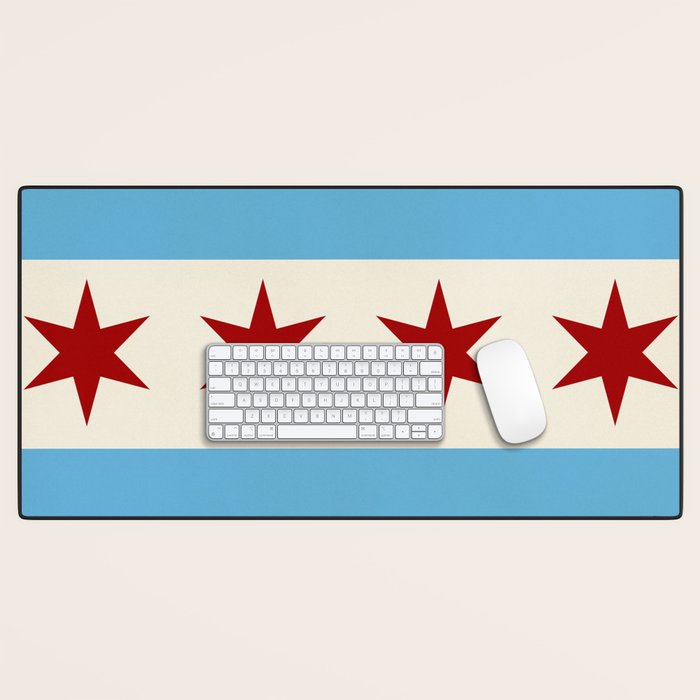 Chicago Flag II Desk Mat Gallery Image 1