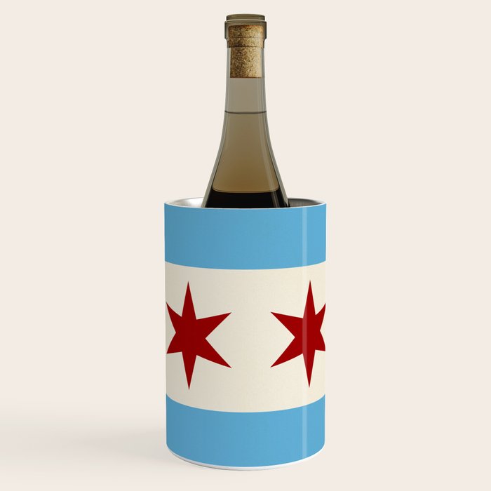 Chicago Flag II Wine Chiller Gallery Image 2