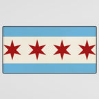 Chicago Flag II Desk Mat Gallery Image 3