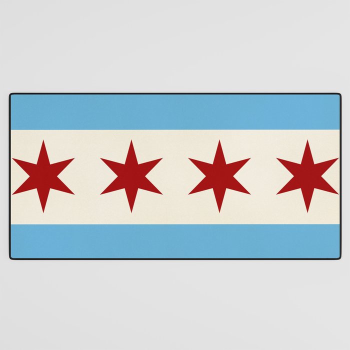 Chicago Flag II Desk Mat Gallery Image 3