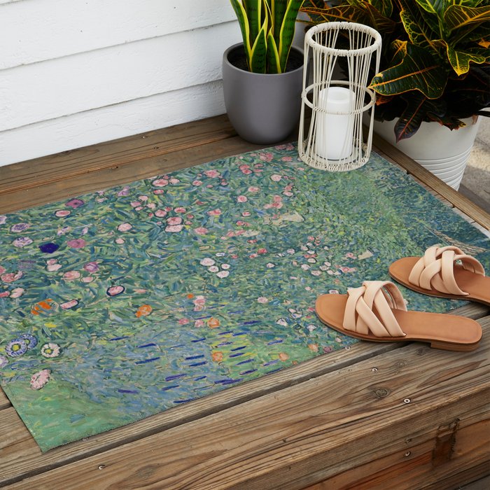 Gustav Klimt - Italian Garden Landscape Outdoor Rug Gallery Image 2