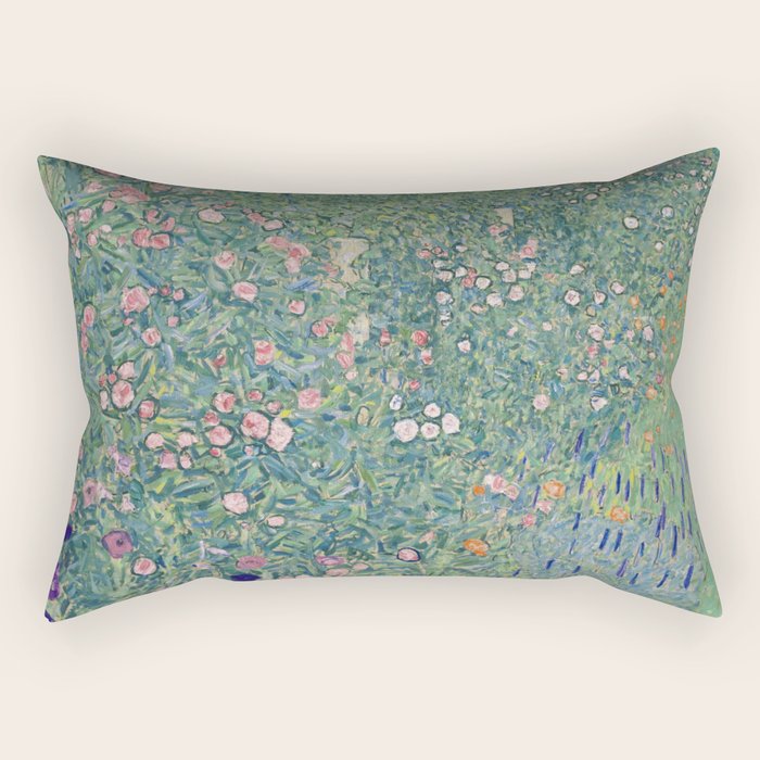 Gustav Klimt - Italian Garden Landscape Rectangular Pillow Gallery Image 1
