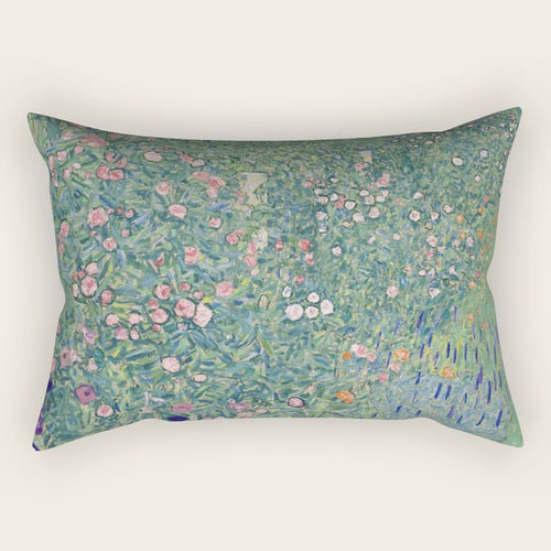 Gustav Klimt - Italian Garden Landscape Rectangular Pillow