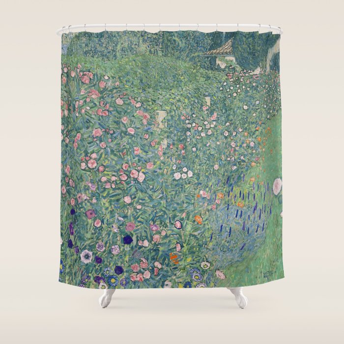 Gustav Klimt - Italian Garden Landscape Shower Curtain Gallery Image 1