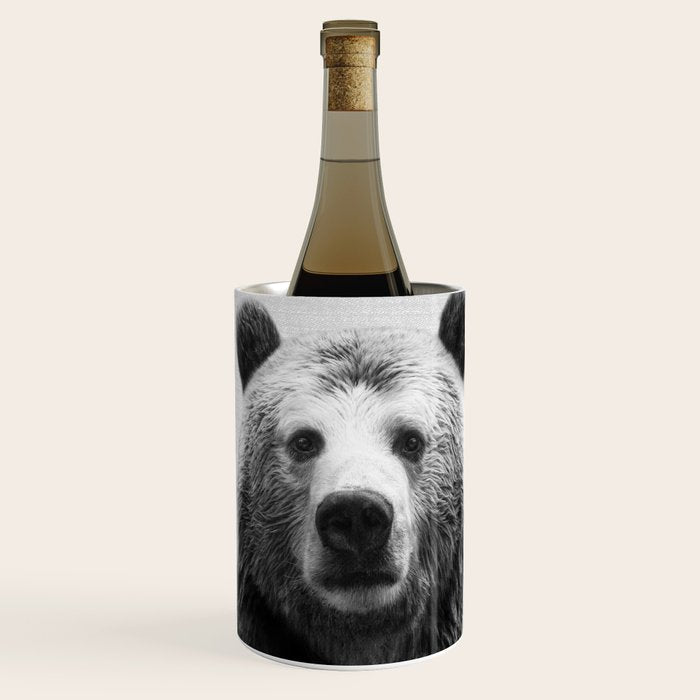 Bear - Black & White Wine Chiller Gallery Image 1