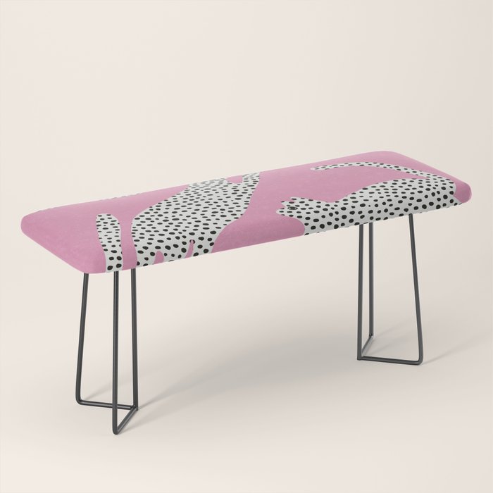 Pink Leopard Bench Gallery Image 1