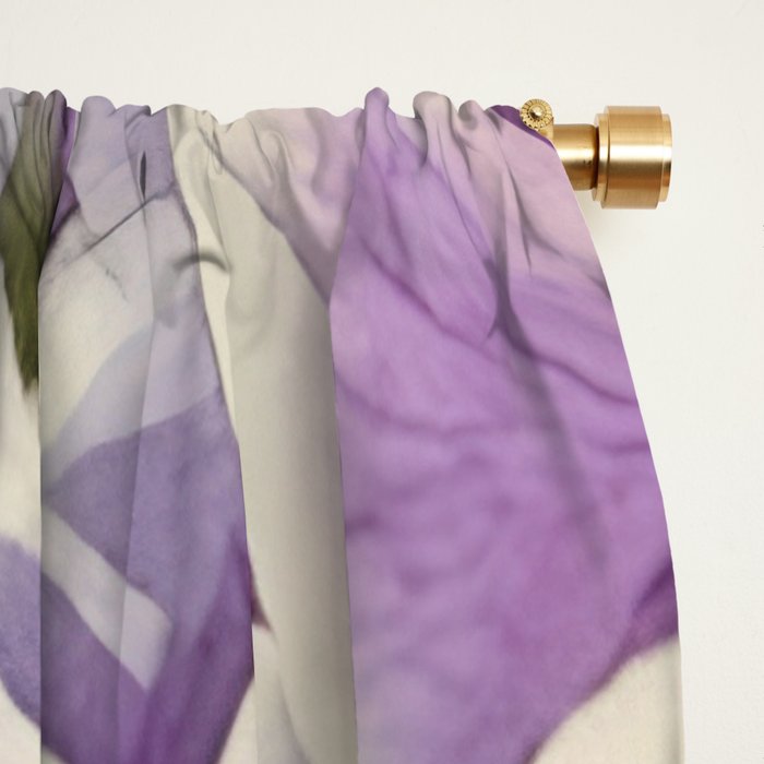 Purple hydrangea watercolor Window Curtain Gallery Image 2