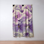 Purple hydrangea watercolor Window Curtain Gallery Image 3