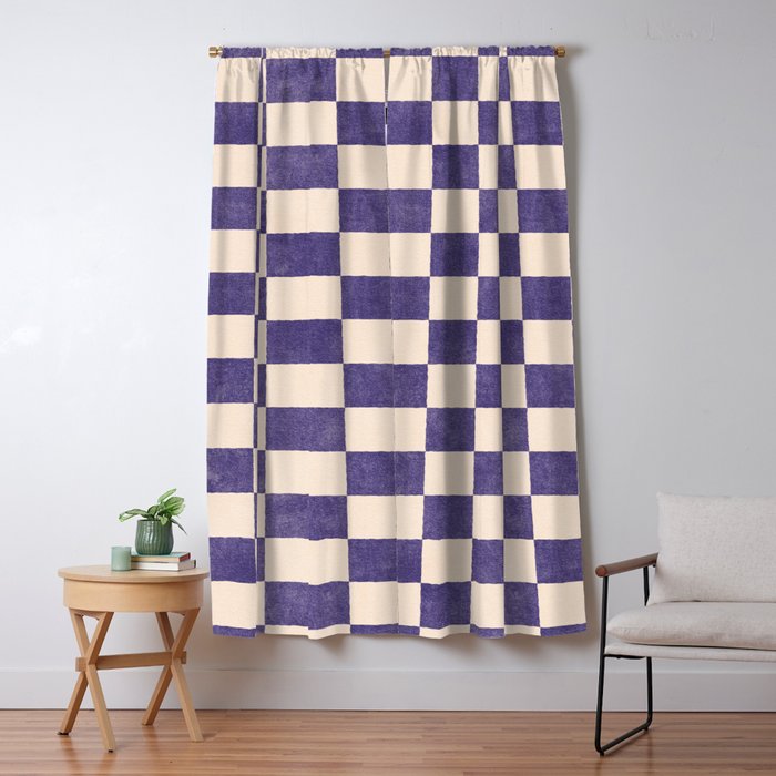CHECKER - 001 - Lavender Window Curtain Gallery Image 1