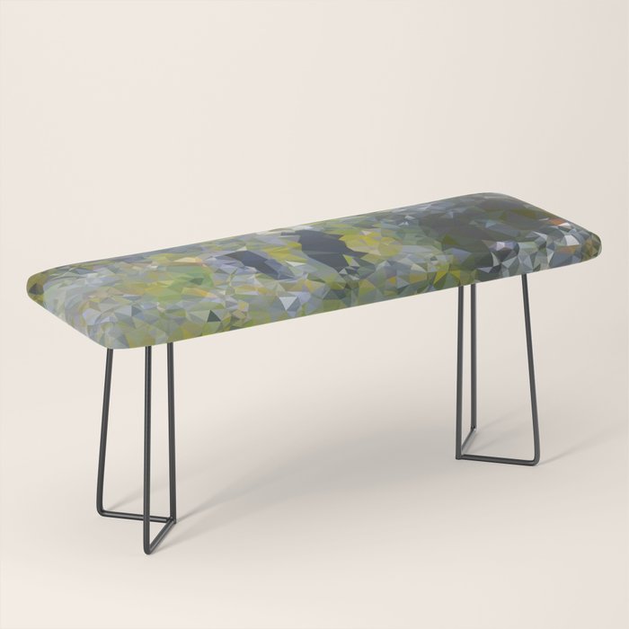Monet Garden Low Poly Nature Art Bench Gallery Image 1