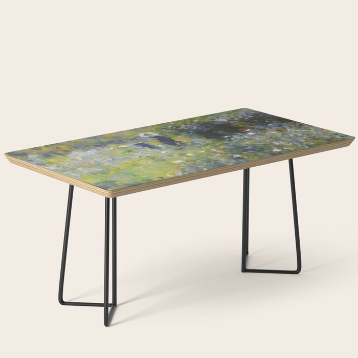 Monet Garden Low Poly Nature Art Coffee Table Gallery Image 1