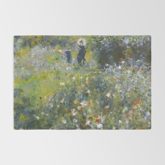 Monet Garden Low Poly Nature Art Rug Gallery Image 2