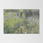 Monet Garden Low Poly Nature Art Rug Gallery Image 2