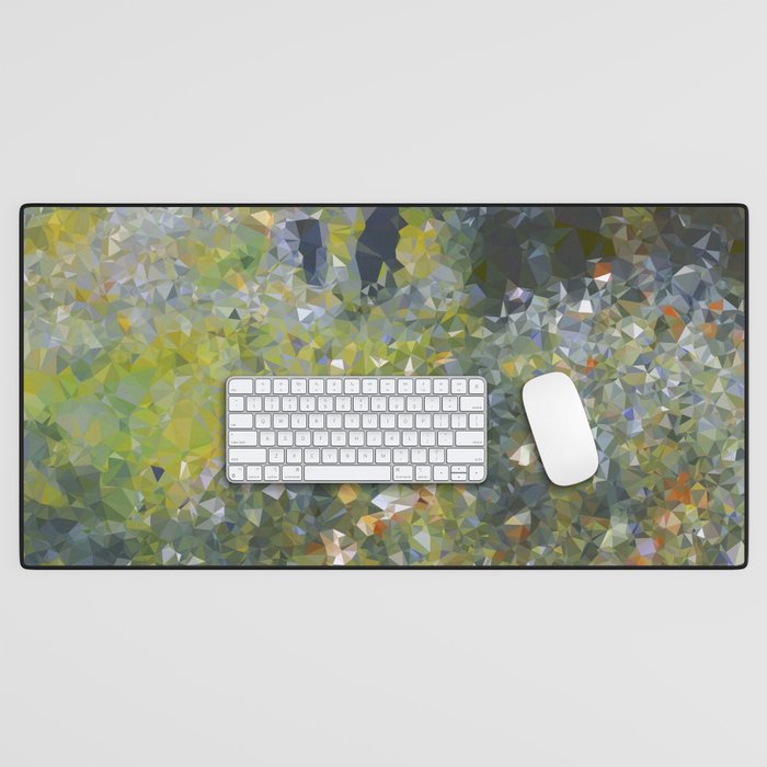 Monet Garden Low Poly Nature Art Desk Mat Gallery Image 1