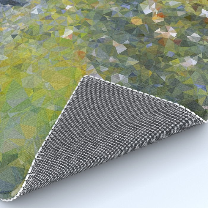Monet Garden Low Poly Nature Art Rug Gallery Image 4