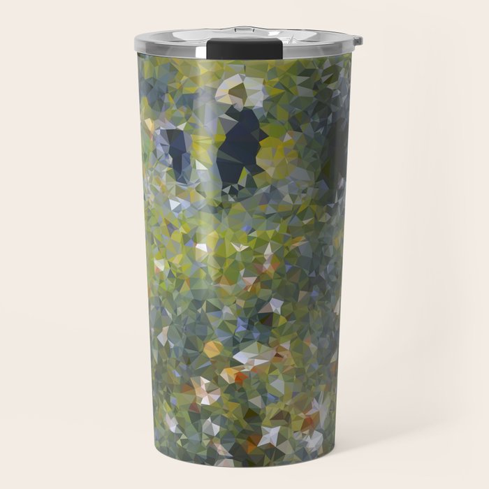 Monet Garden Low Poly Nature Art Travel Mug Gallery Image 1
