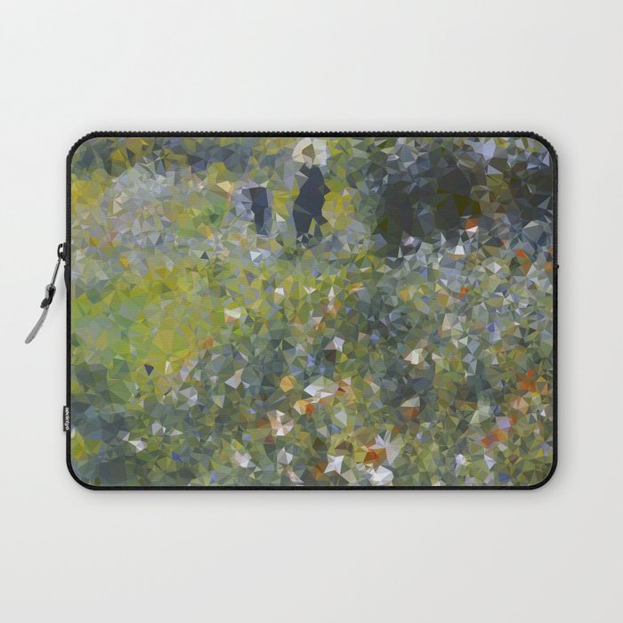 Monet Garden Low Poly Nature Art Laptop Sleeve Gallery Image 1