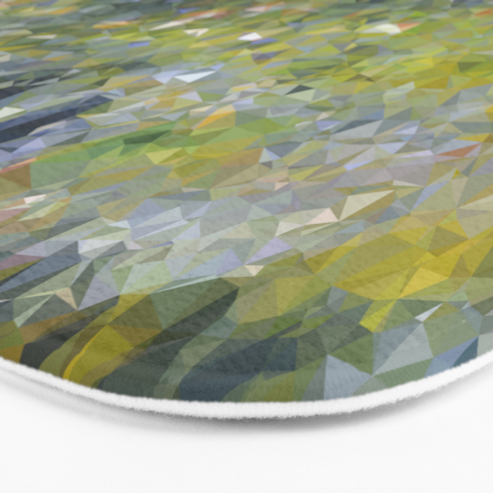 Monet Garden Low Poly Nature Art Bath Mat Gallery Image 3