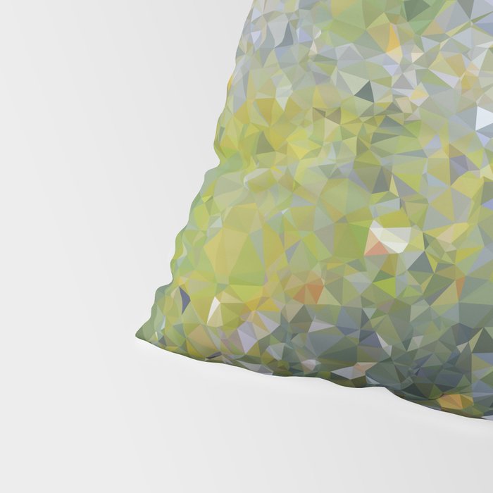 Monet Garden Low Poly Nature Art Pillow Sham Gallery Image 4
