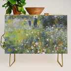 Monet Garden Low Poly Nature Art Credenza Gallery Image 1