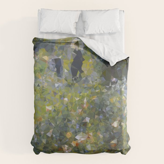 Monet Garden Low Poly Nature Art Duvet Cover Gallery Image 1
