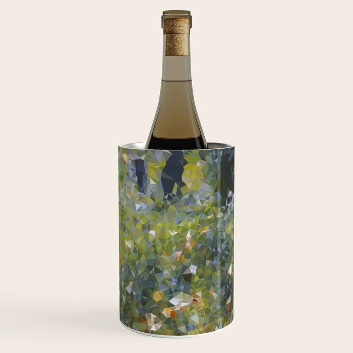 Monet Garden Low Poly Nature Art Wine Chiller Gallery Image 1