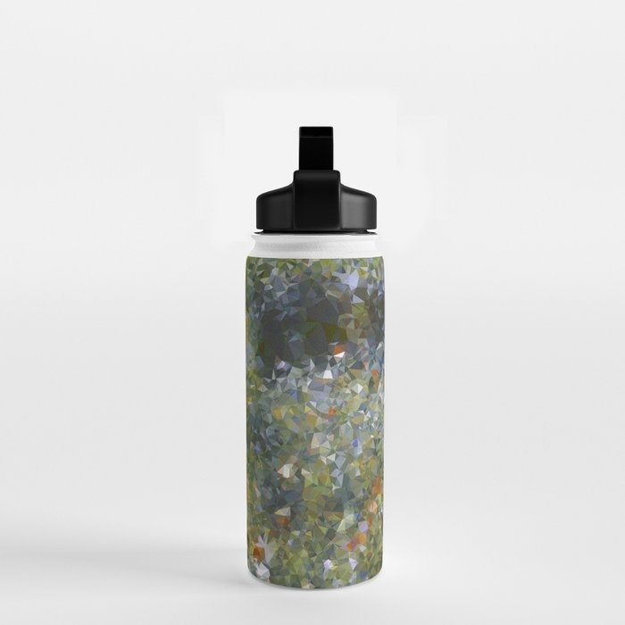 Monet Garden Low Poly Nature Art Water Bottle Gallery Image 2