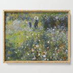 Monet Garden Low Poly Nature Art Serving Tray Gallery Image 1