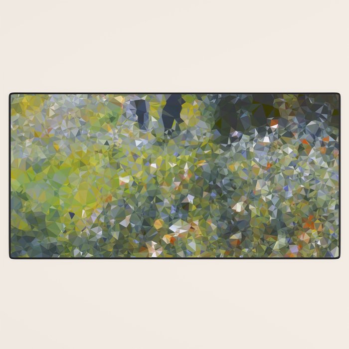 Monet Garden Low Poly Nature Art Desk Mat Gallery Image 3