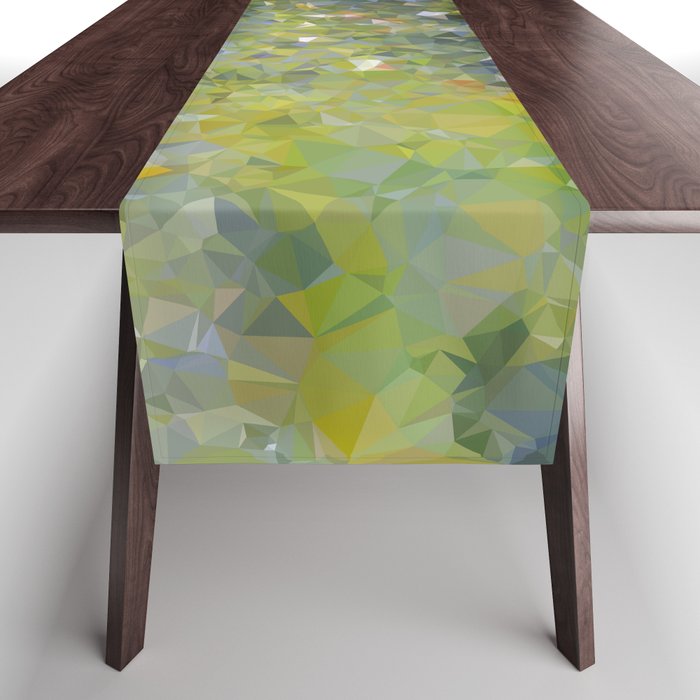 Monet Garden Low Poly Nature Art Table Runner Gallery Image 1